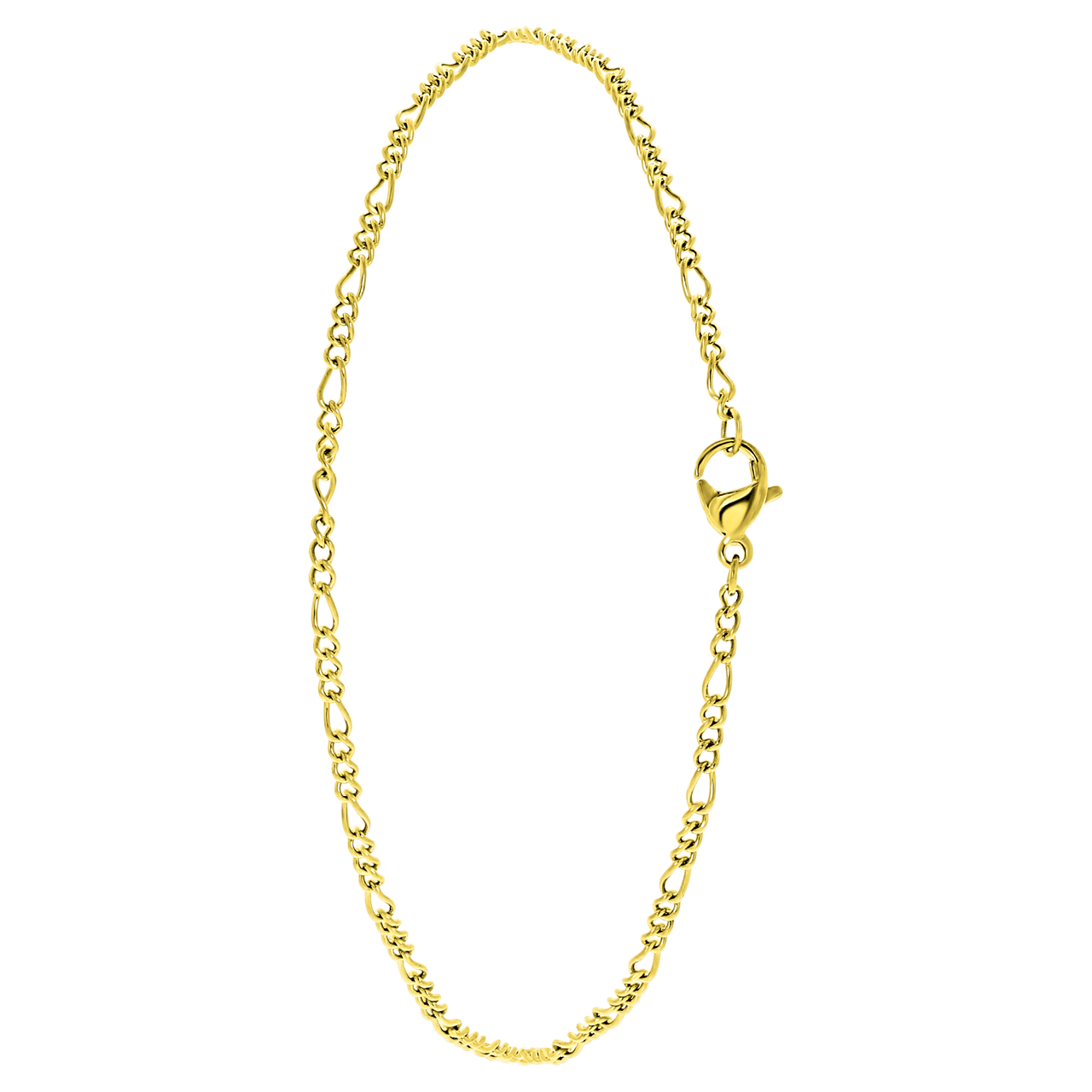 Stalen goldplated enkelbandje voor dames
