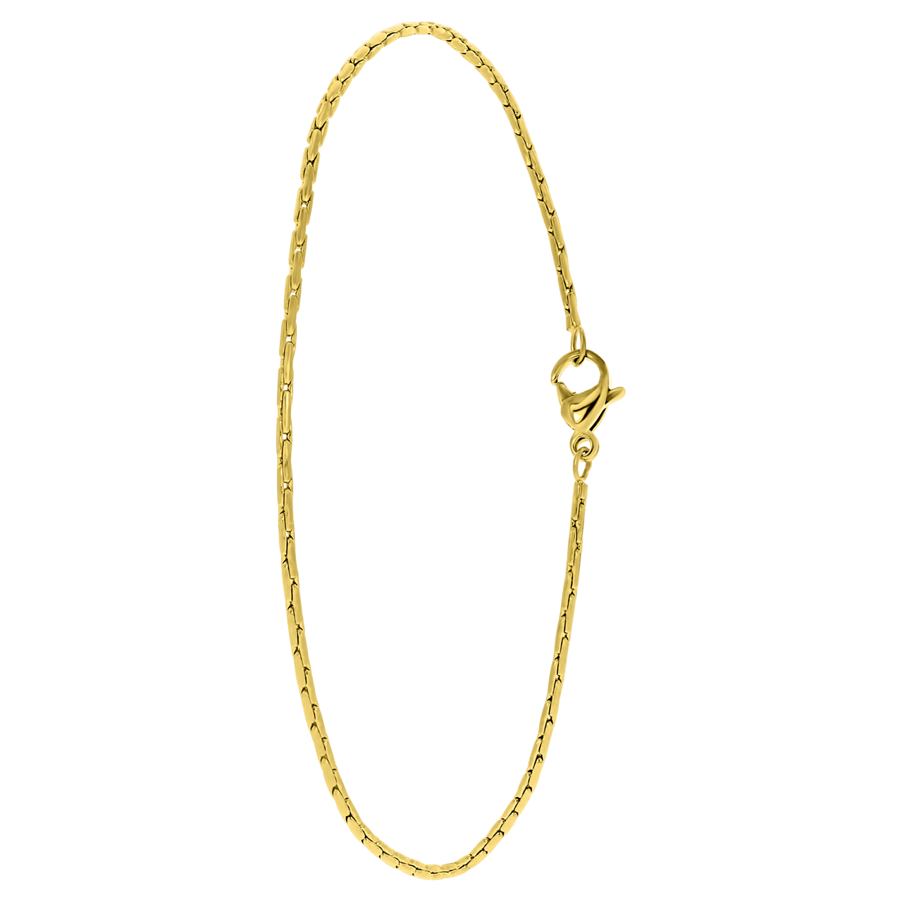 Gerecycleerd stainless steel goldplated enkelband cardano