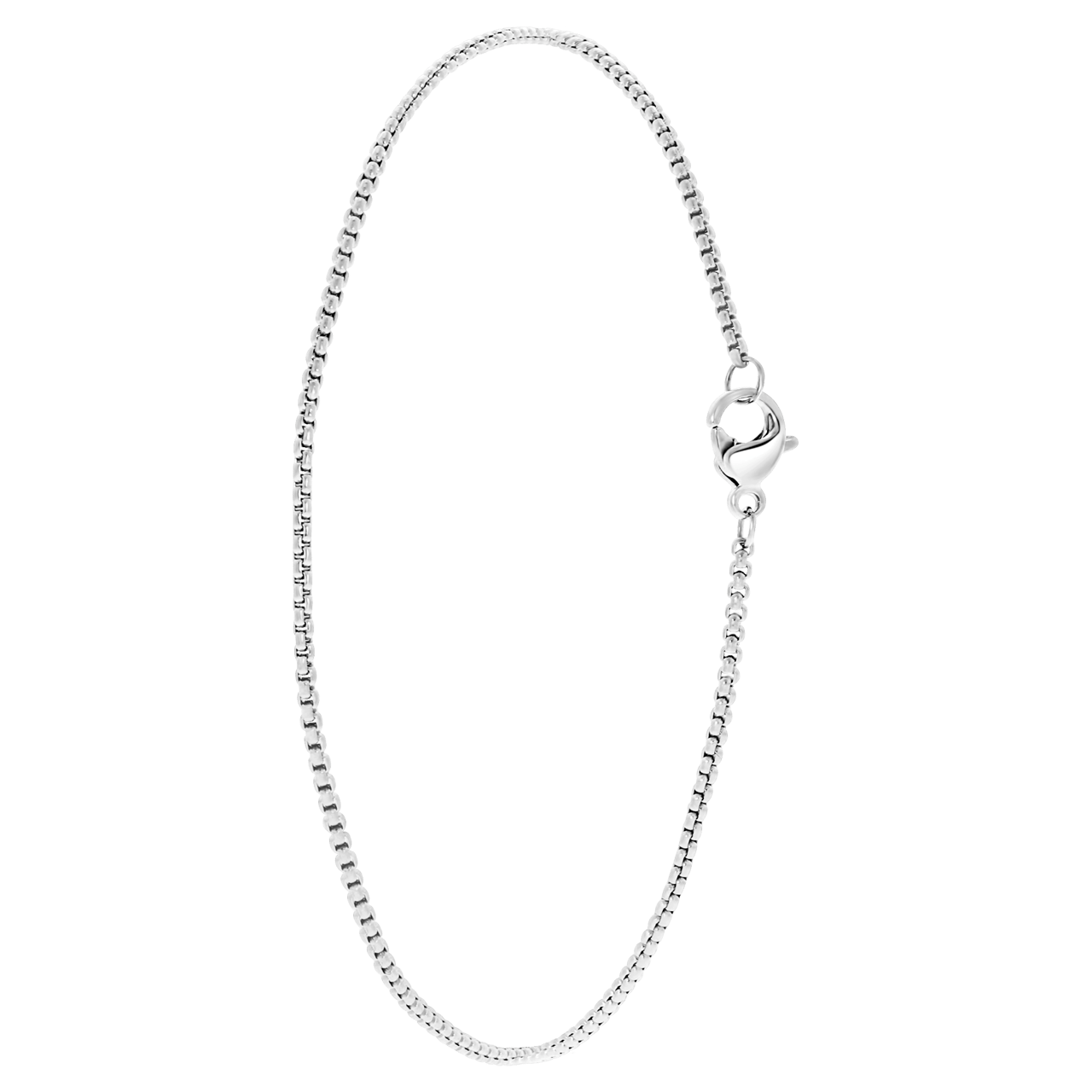 Gerecycleerd stainless steel enkelband venetiaanse schakel