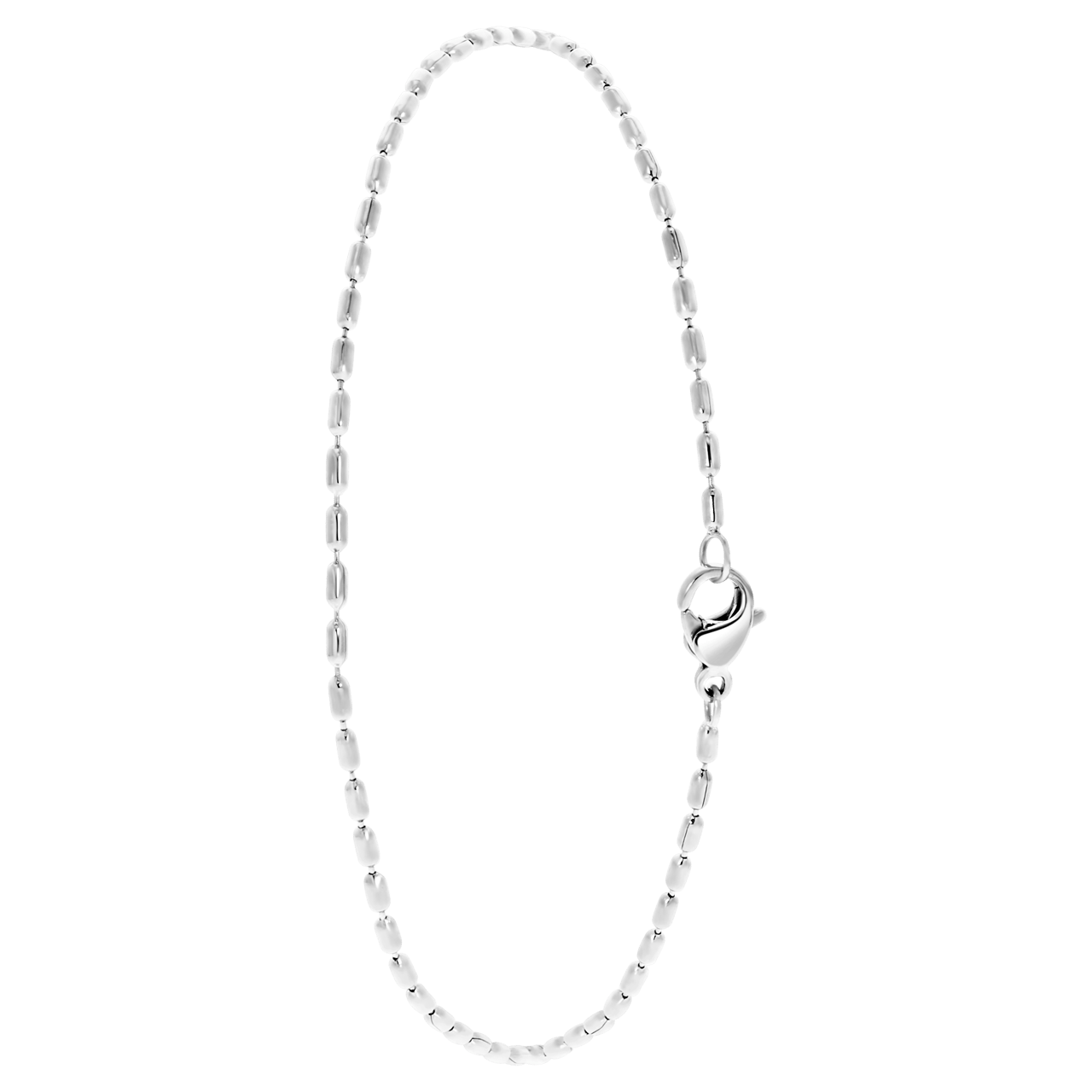 Gerecycled stainless steel enkelband fantasieschakel