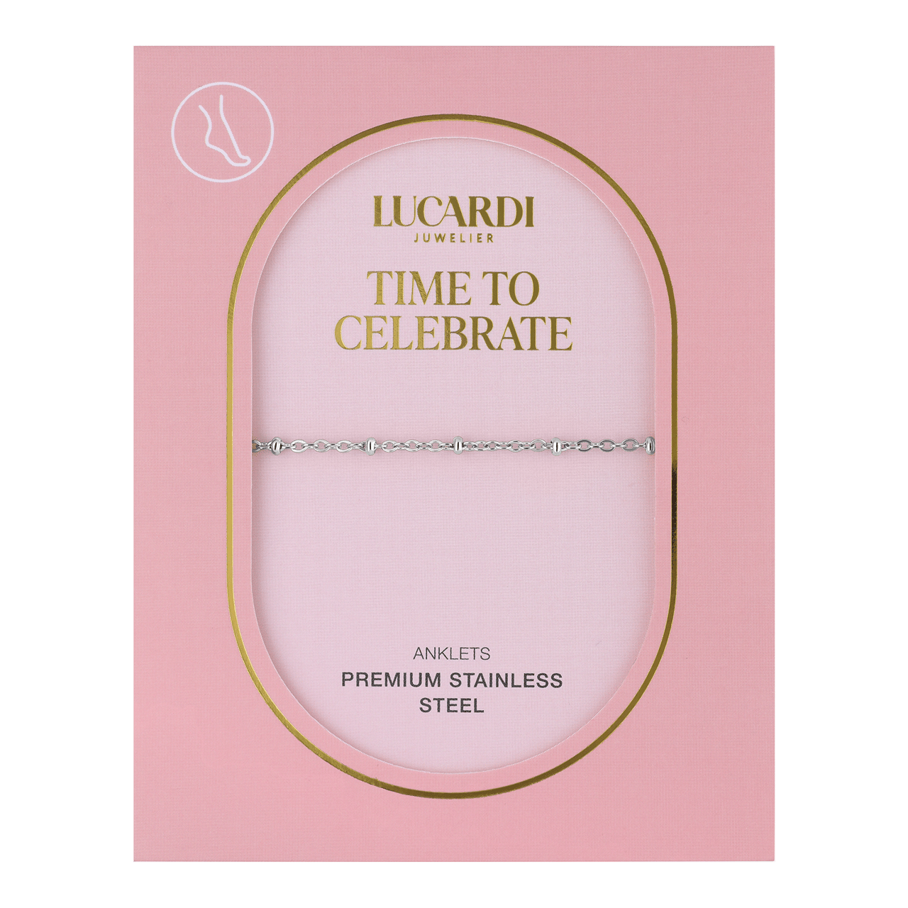 Gerecycled stainless steel enkelband saturn