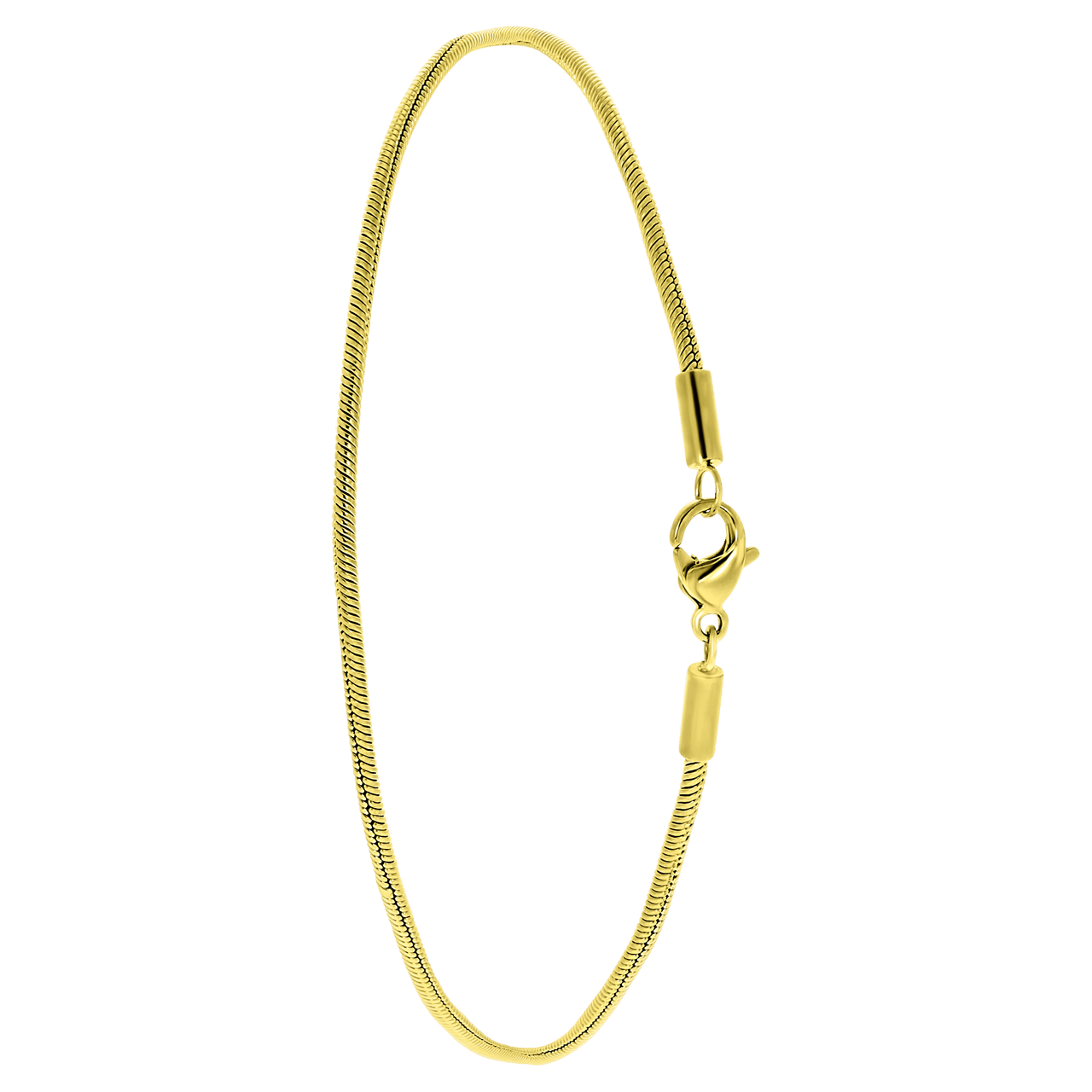 Stalen goldplated enkelbandje voor dames