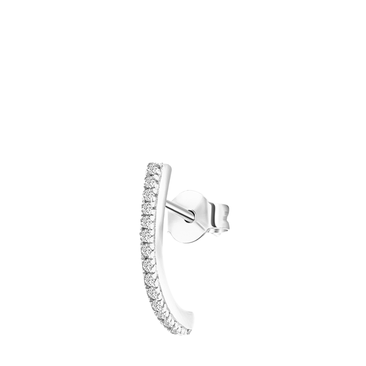 Suspender-Ohrring, 925 Silber, mit Zirkonia