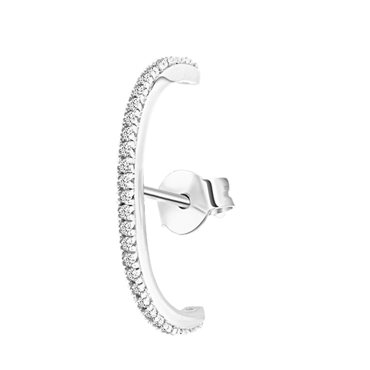 Suspender-Ohrring, 925 Silber, mit Zirkonia