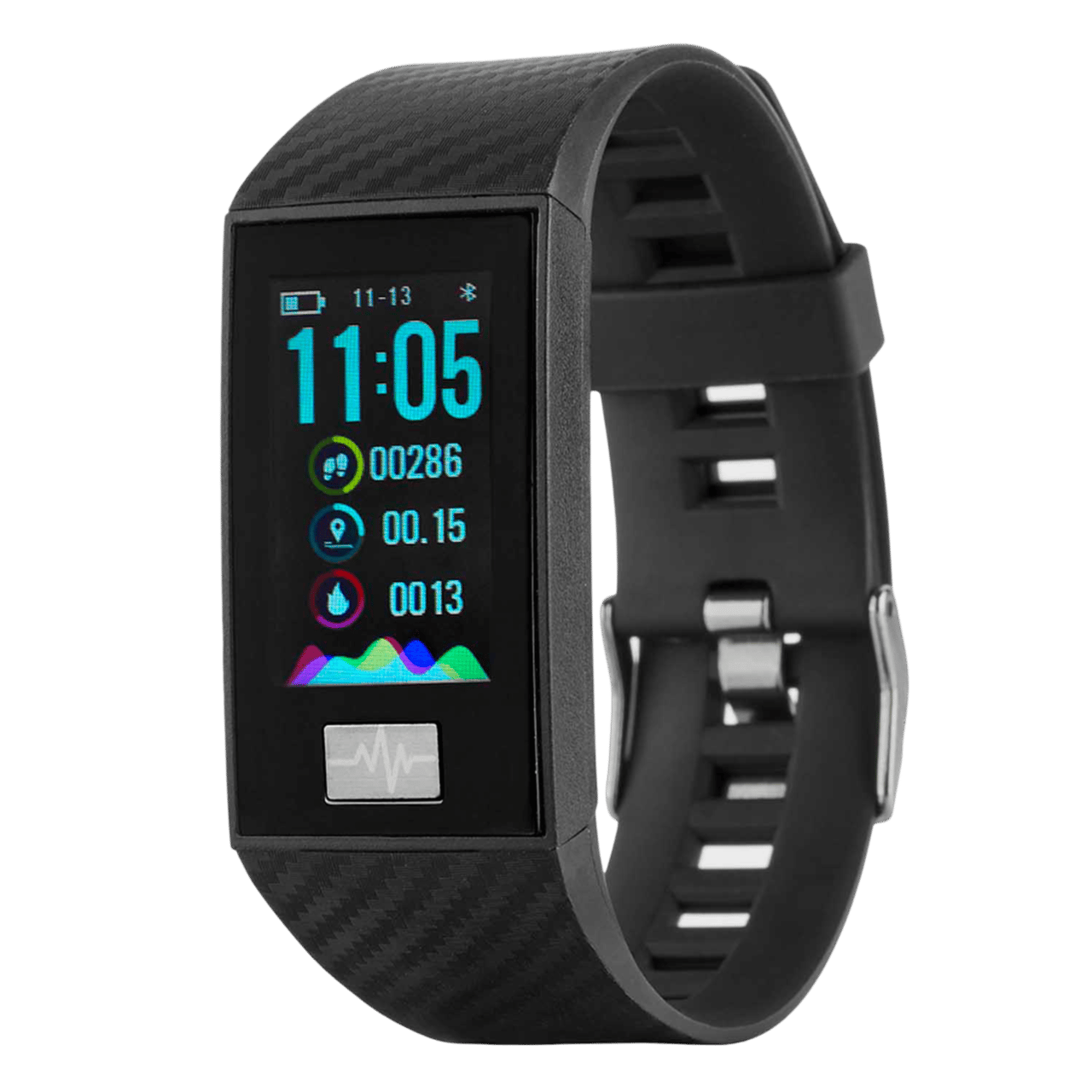 Marea smartwatch met zwarte rubberen band B57004/1