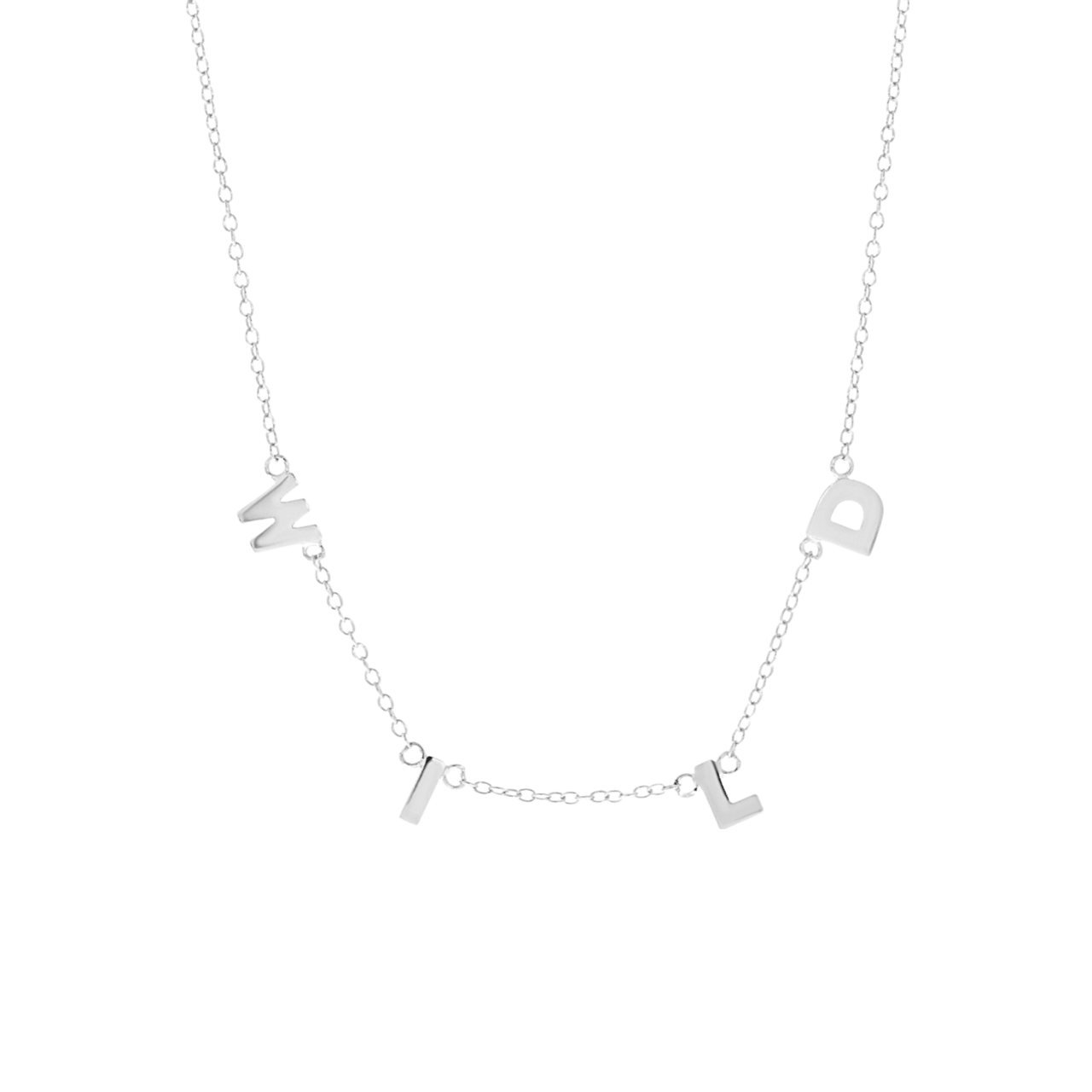 Zilveren ketting WILD