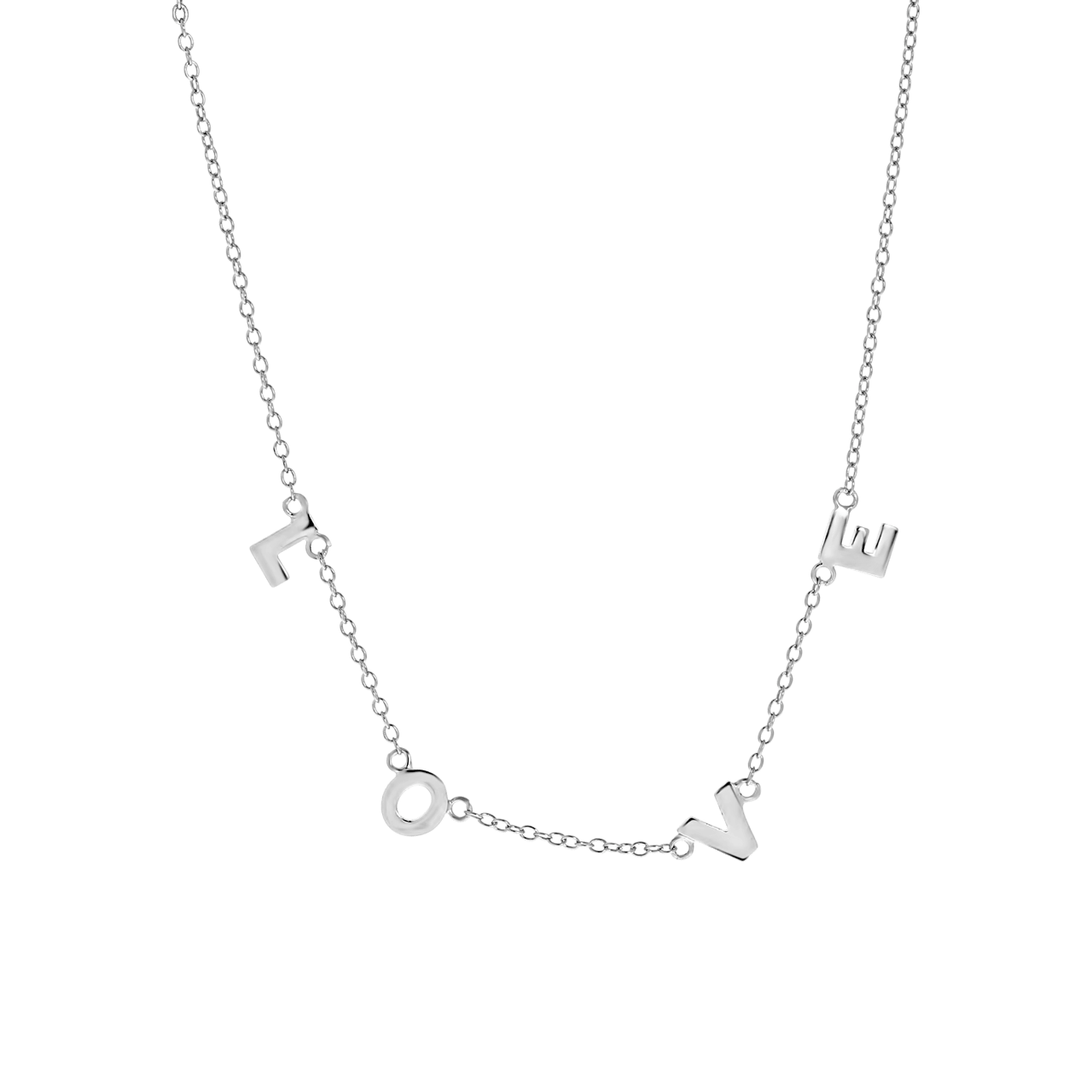 Zilveren ketting LOVE