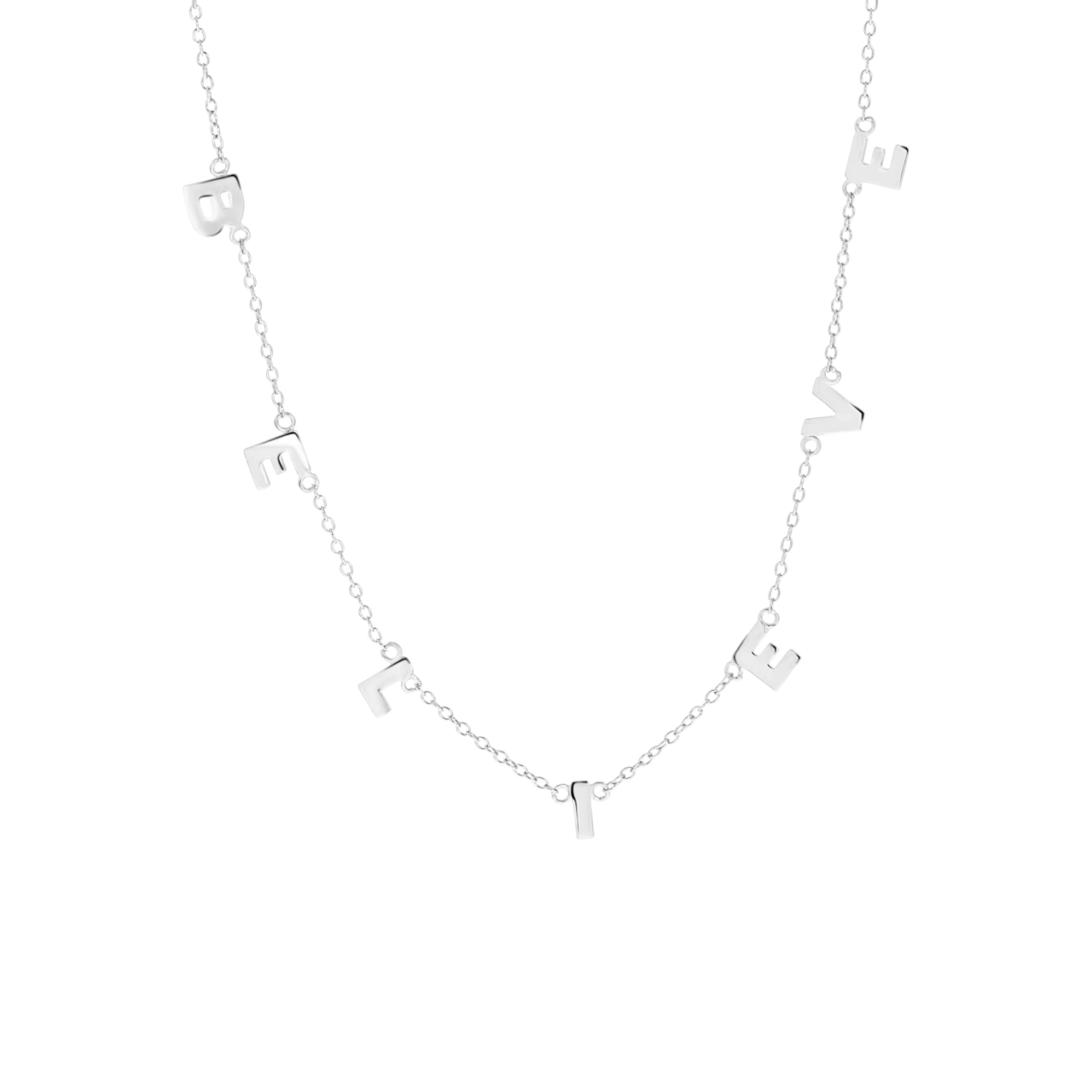 Zilveren ketting BELIEVE