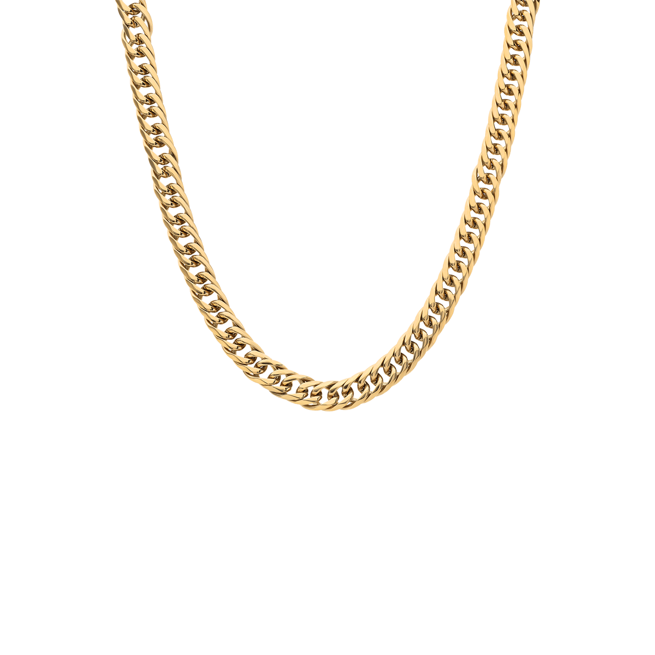 Stalen goldplated herenketting