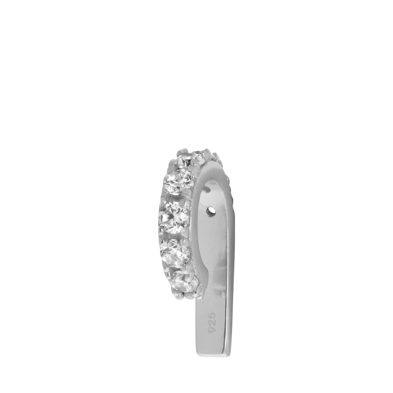 Zilveren helix earcuff zirkonia