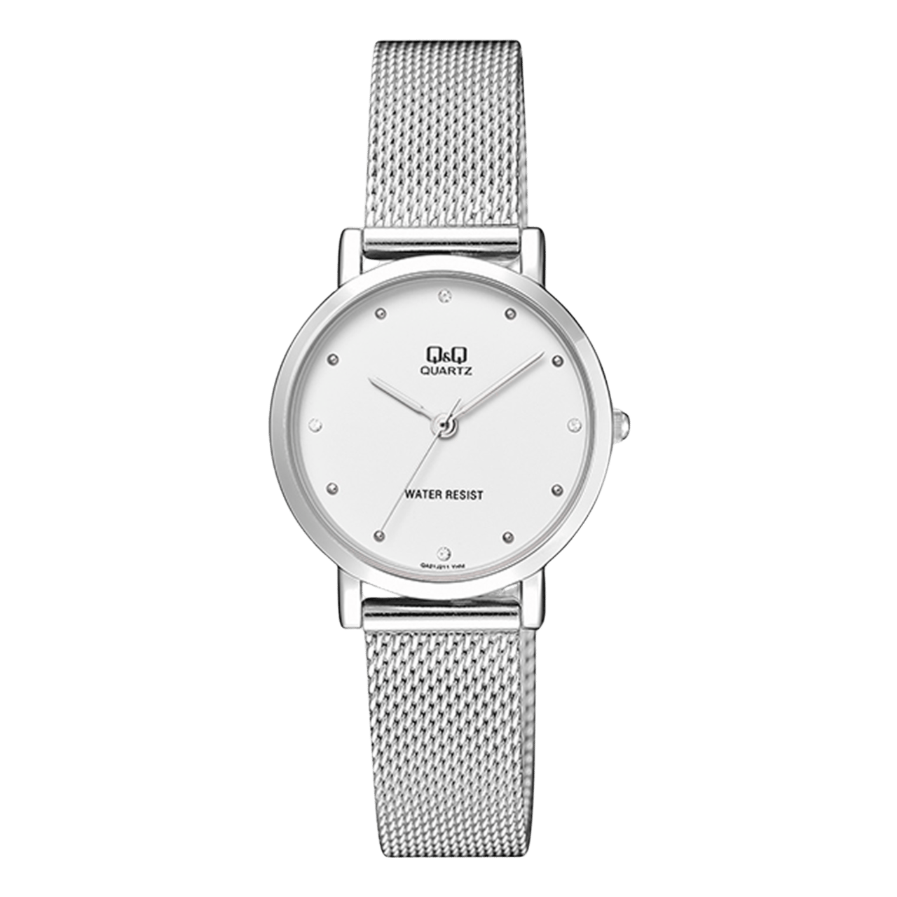 Q&Q horloge staal met mesh band QA21J211Y