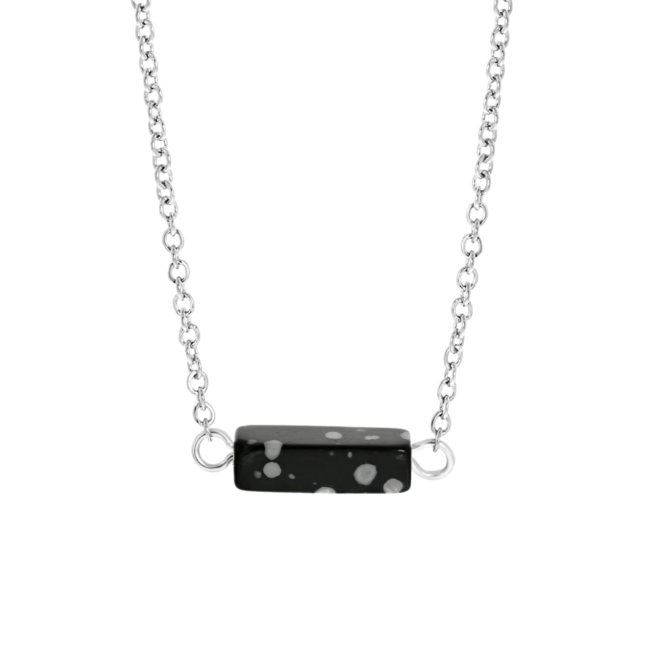 Black Jasper stalen ketting