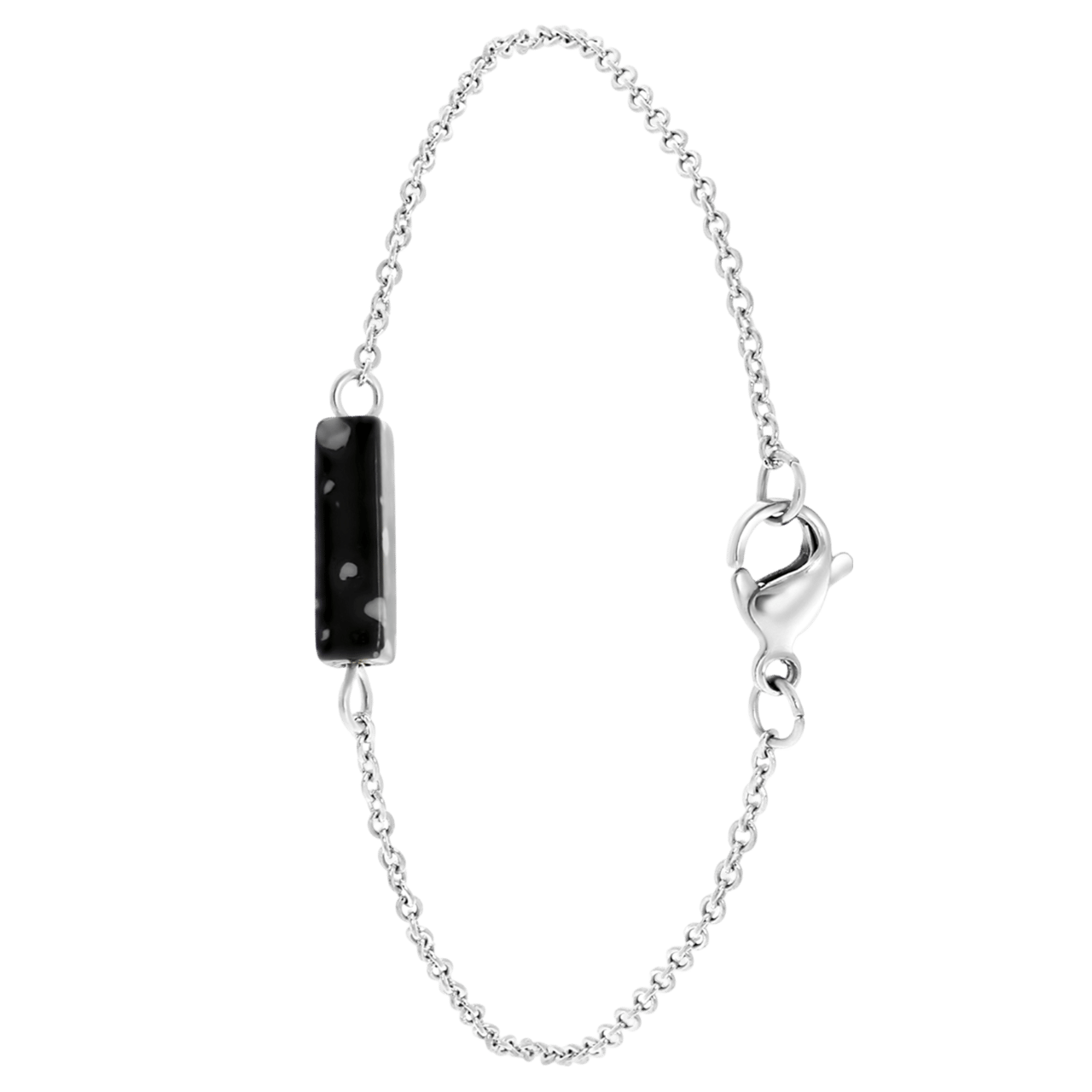Black Jasper stainless steel armband