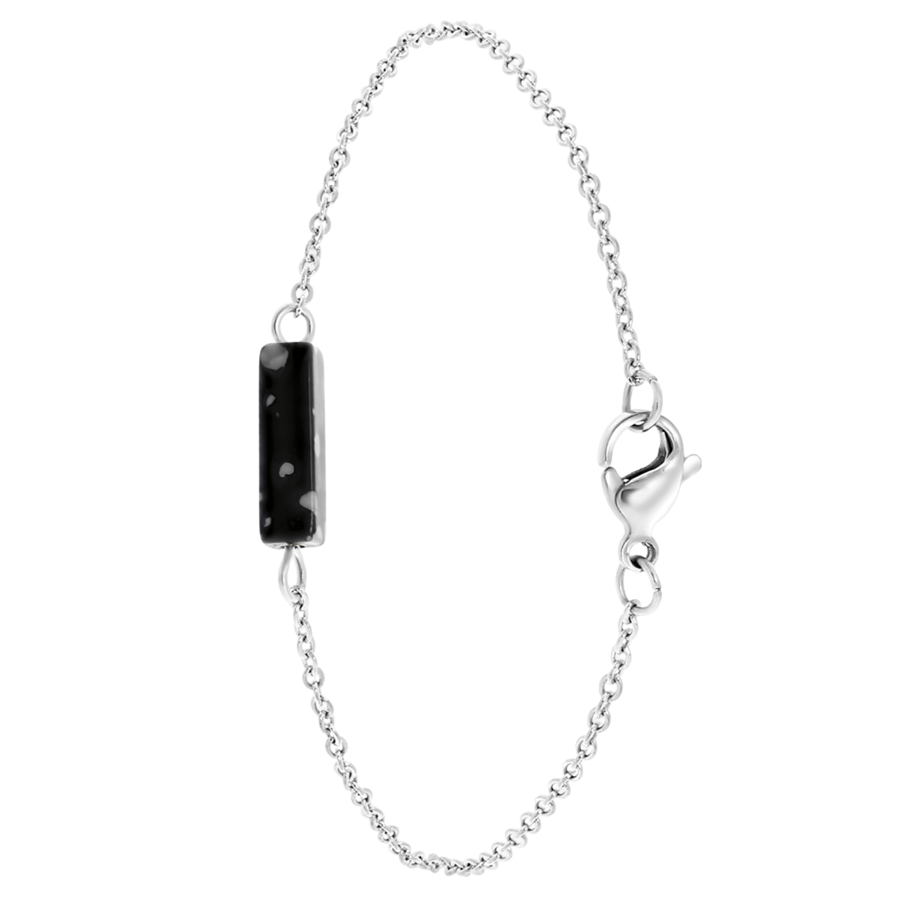 Black Jasper stalen armband