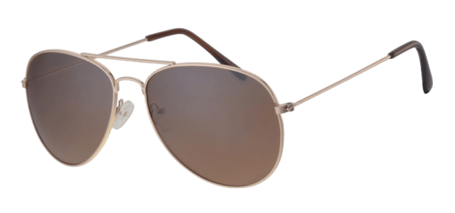 Dames zonnebril met goudkleurige frame