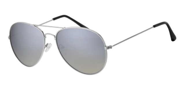 Dames zonnebril met zilverkleurige frame