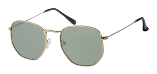 Dames zonnebril met goudkleurige frame