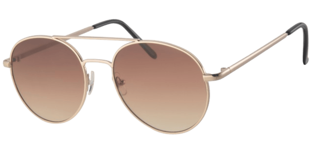 Dames zonnebril met goudkleurige frame
