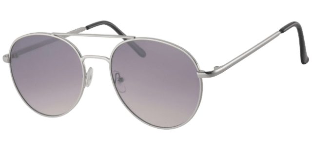 Dames zonnebril met zilverkleurige frame