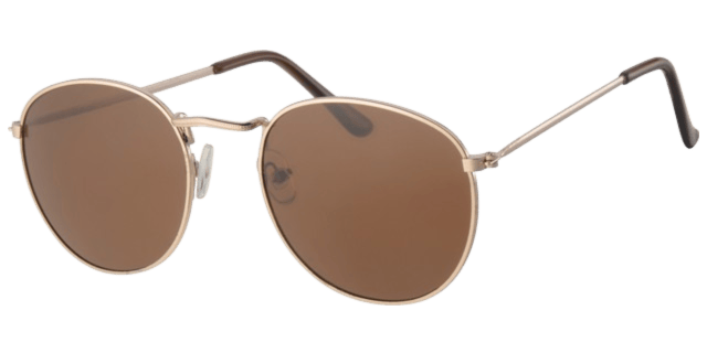 Dames zonnebril met goudkleurige frame