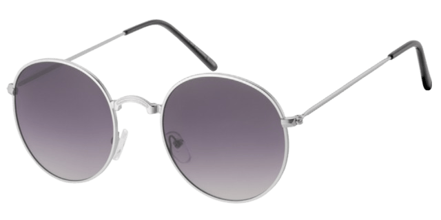 Dames zonnebril met zilverkleurige frame