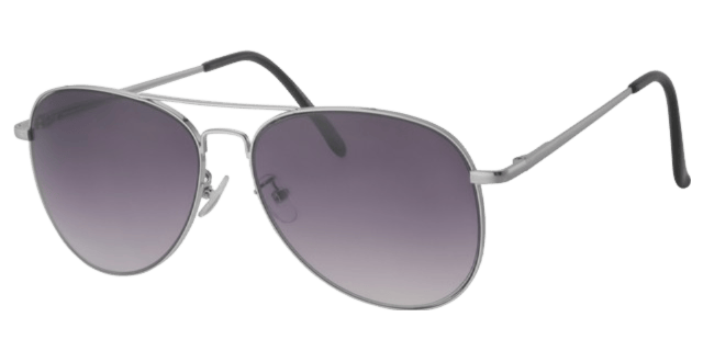 Sonnenbrille für Herren mit silberfarbenem Gestell