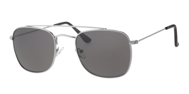 Sonnenbrille für Herren mit silberfarbenem Gestell