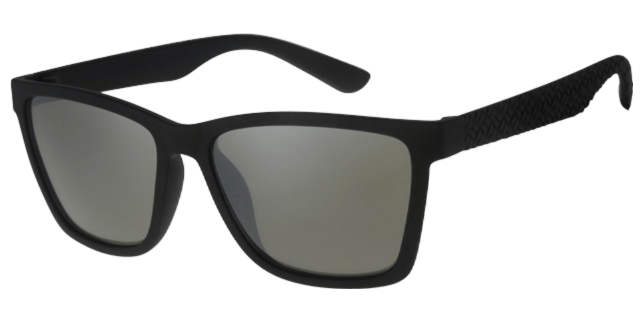 Sonnenbrille für Herren mit schwarzem Gestell