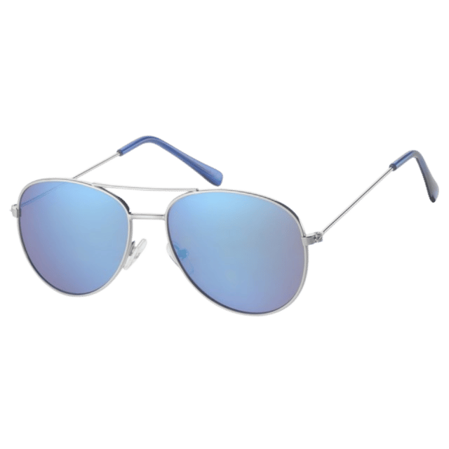 Sonnenbrille für Kinder mit silberfarbenem Gestell