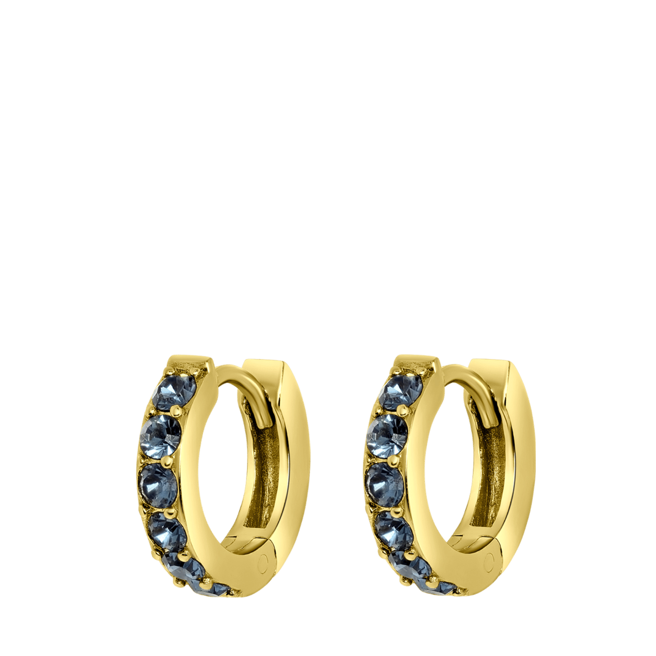 Zilveren goldplated oorringen met geboortesteen voor dames