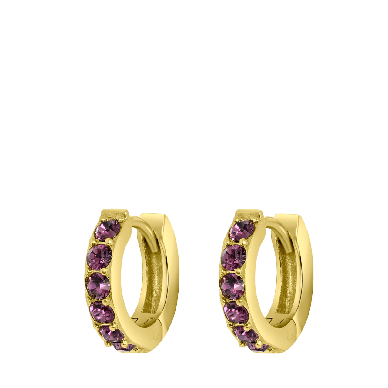 Zilveren gold oorbellen kristal birthstone