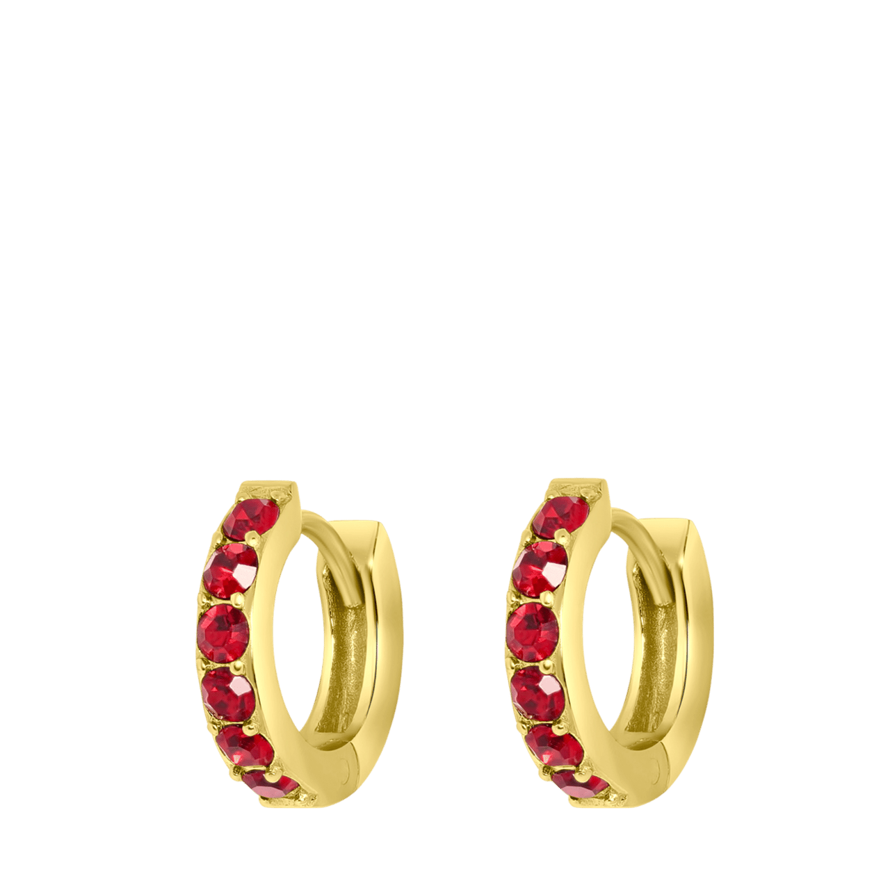 Zilveren gold oorbellen kristal birthstone