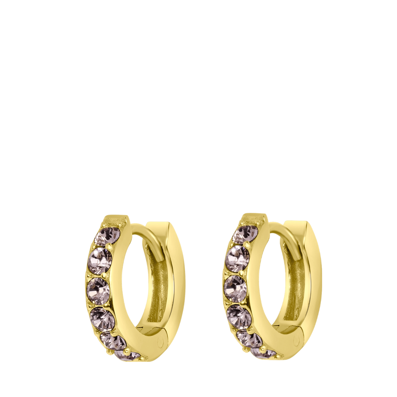 Zilveren gold oorbellen kristal birthstone