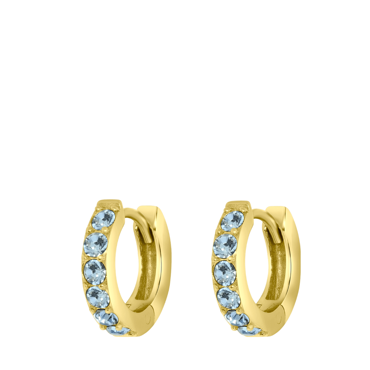 Zilveren goldplated oorringen met geboortesteen voor dames