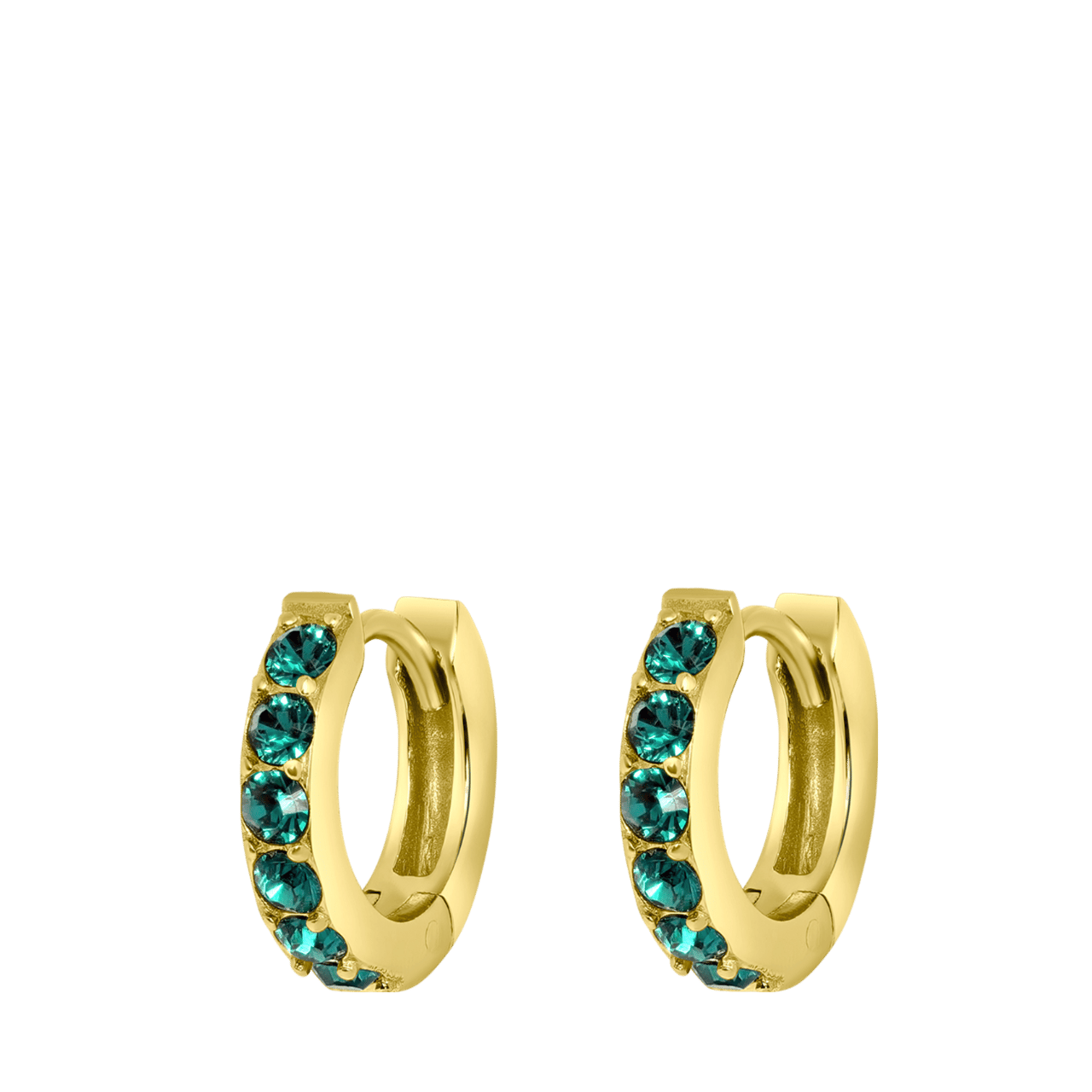 Zilveren goldplated oorringen met geboortesteen voor dames