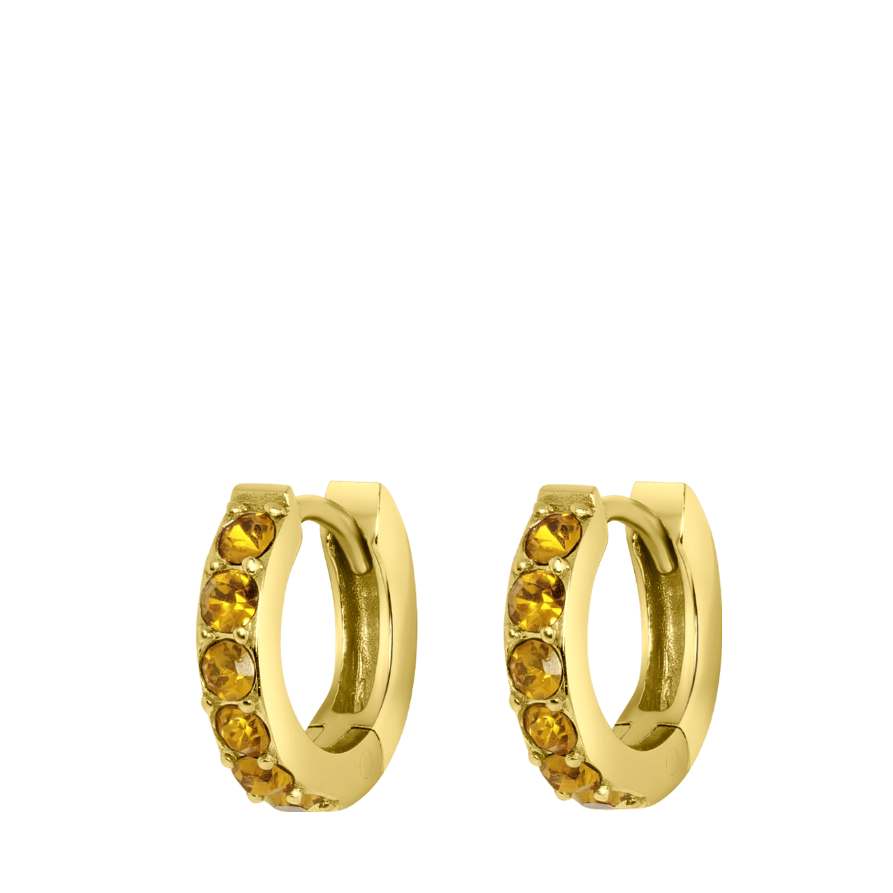 Zilveren gold oorbellen kristal birthstone