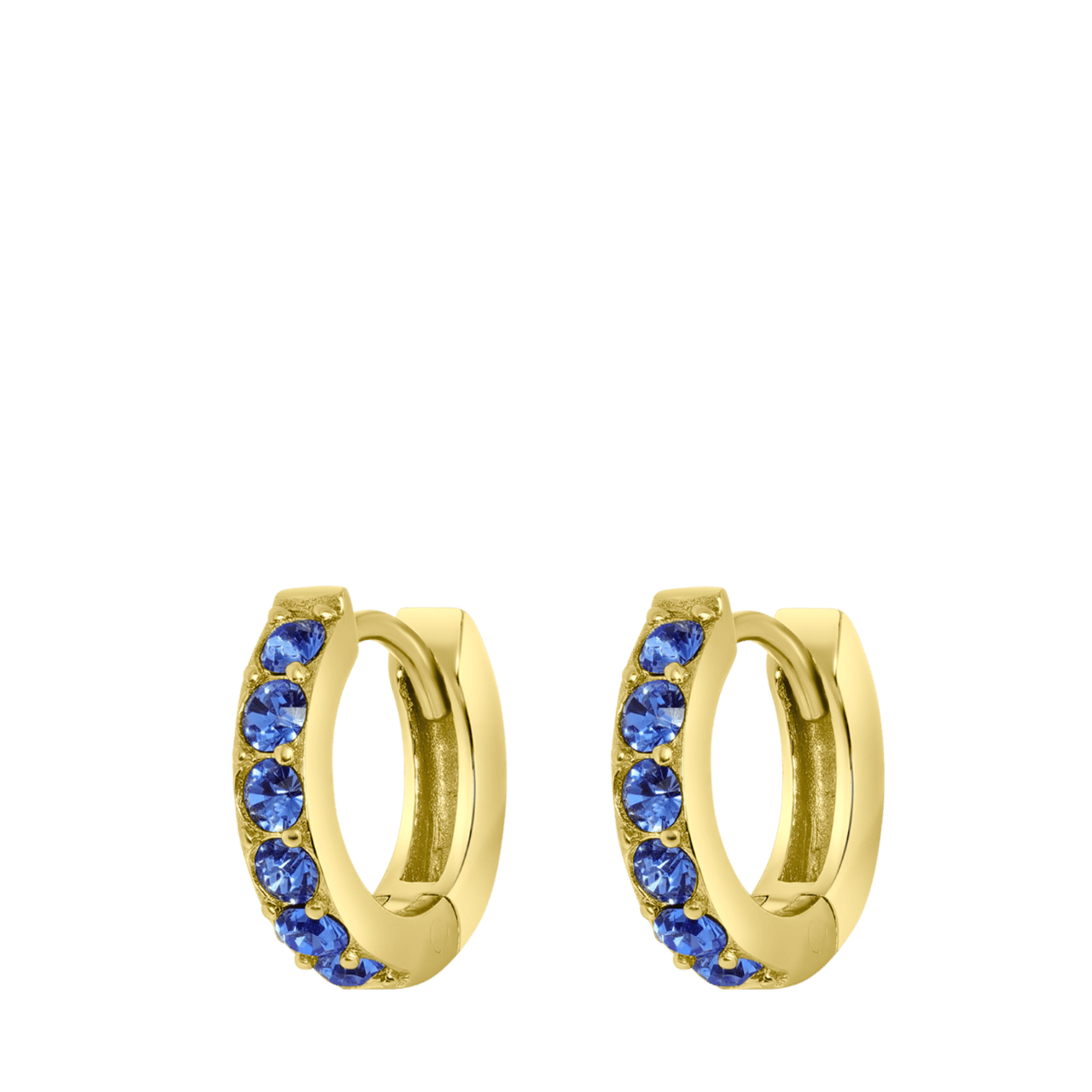 Zilveren goldplated oorringen met geboortesteen voor dames