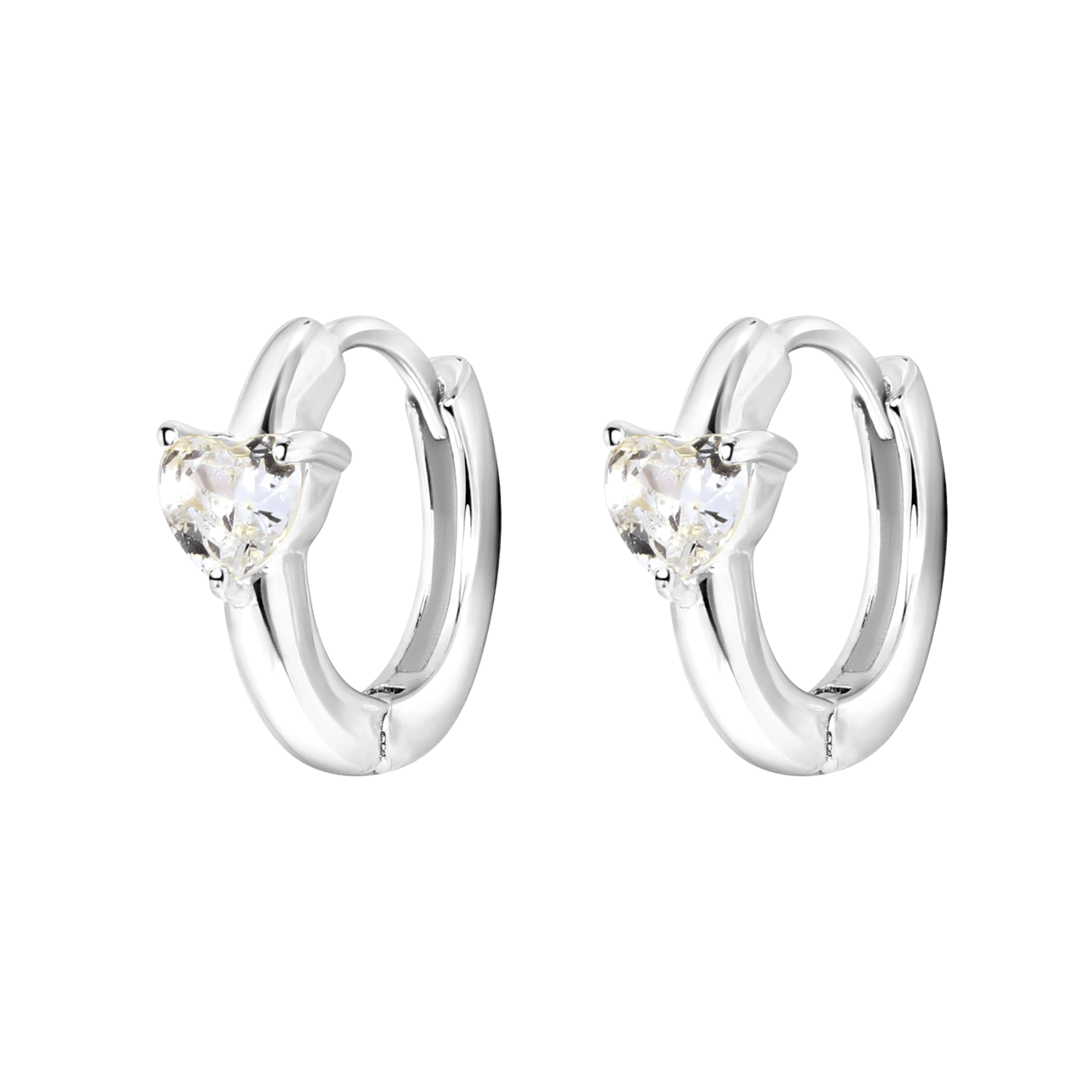Ohrringe, 925 Silber, Love-Month-Stone, Herz