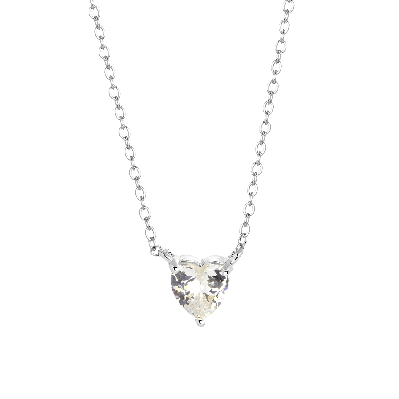 Halskette, 925 Silber, Love-Month-Stone, Herz