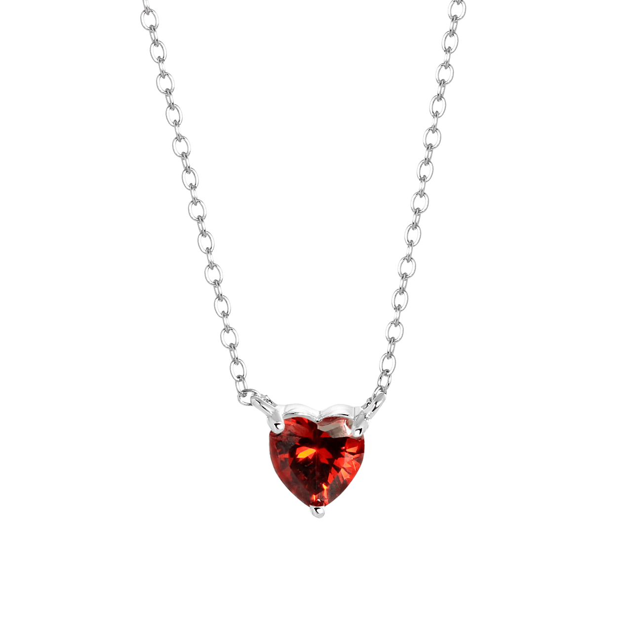 Halskette, 925 Silber, Love-Month-Stone, Herz