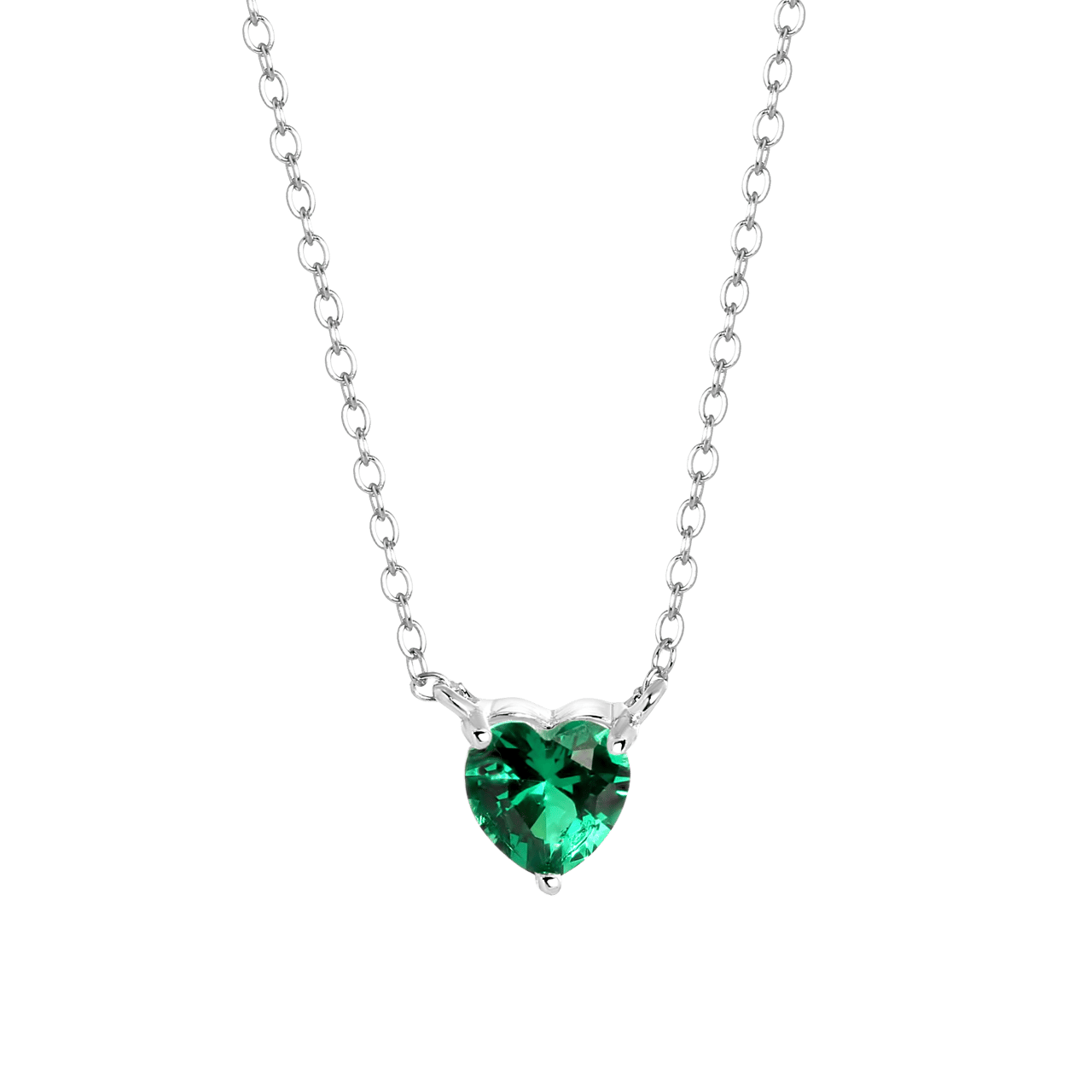 Halskette, 925 Silber, Love-Month-Stone, Herz