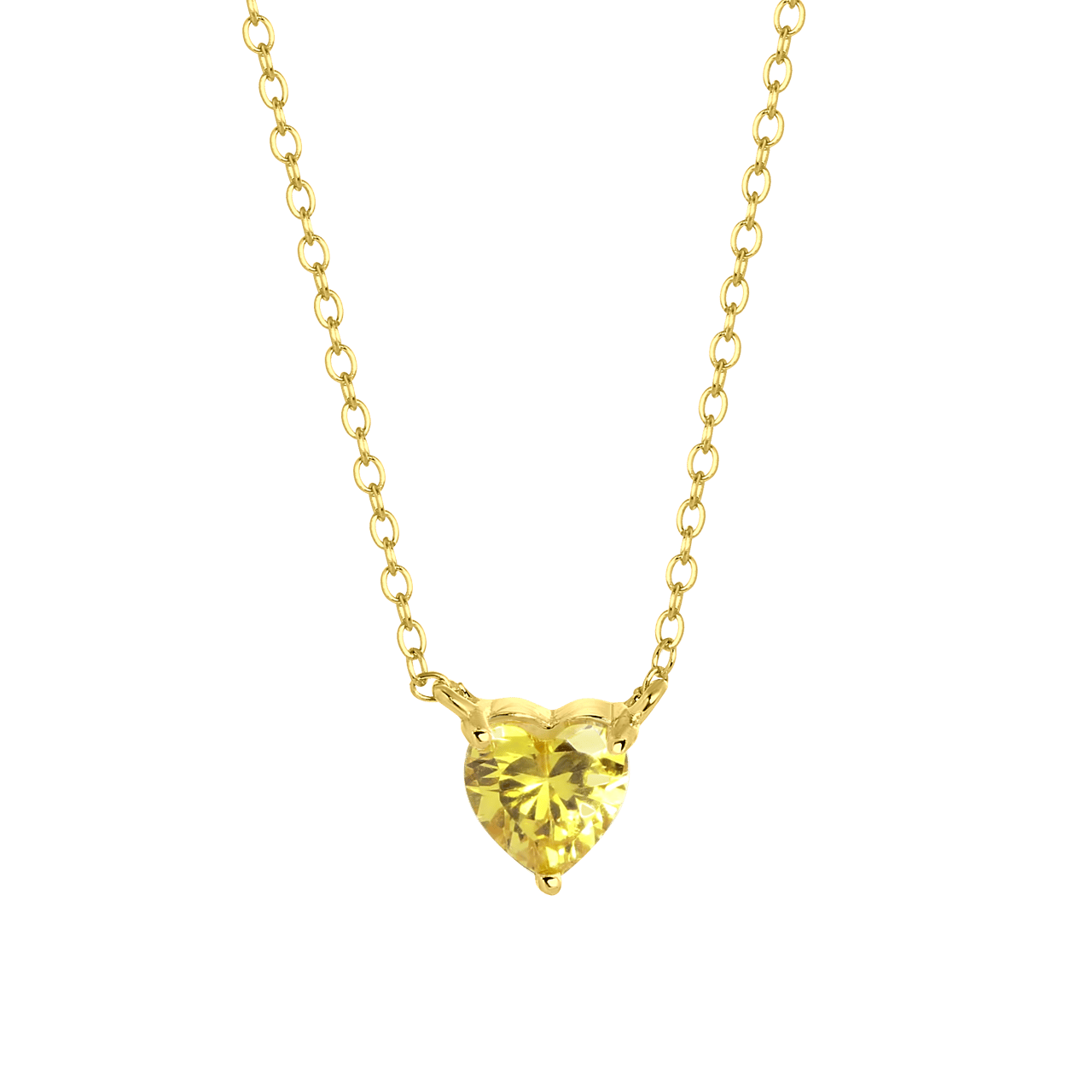 Zilveren goldplated ketting Love month stones hart