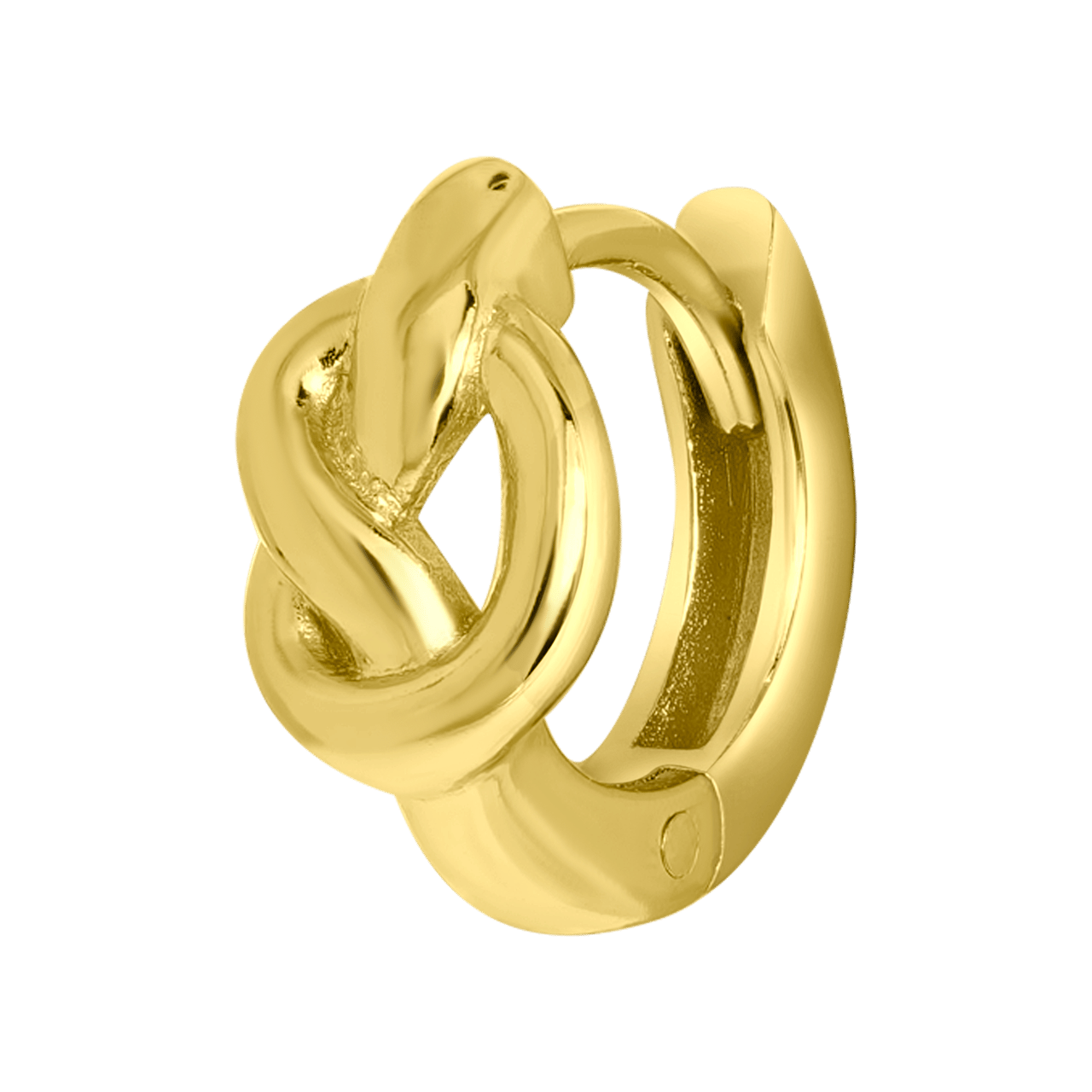 Zilveren gold helixpiercing knoop