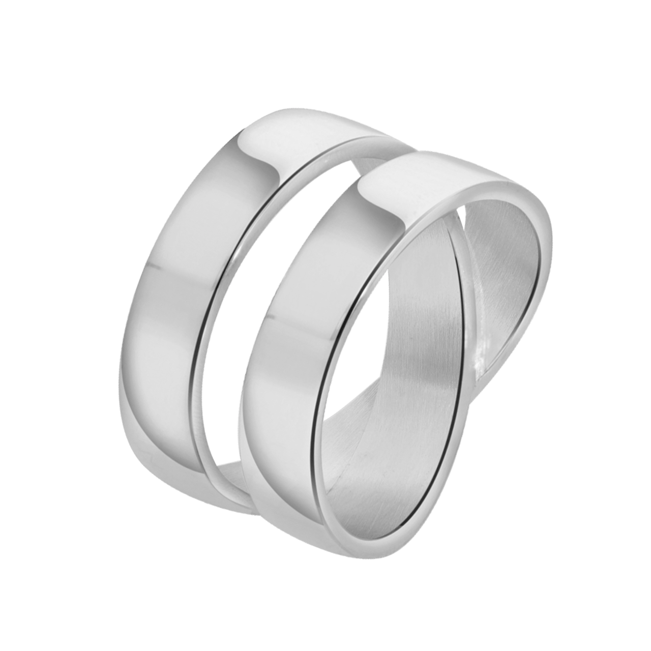 Gerecycleerd stainless steel ring trinette