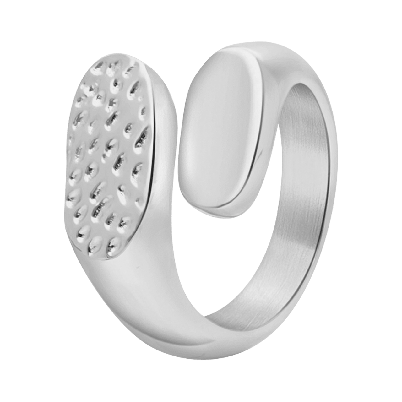 Gerecycleerd stainless steel ring zola