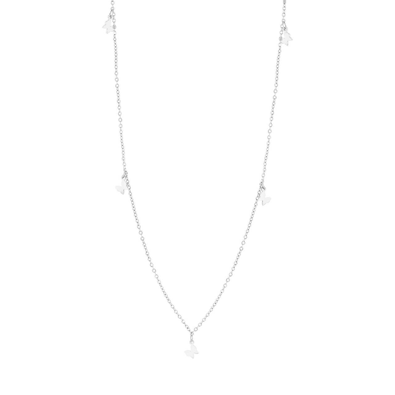 Stalen ketting met vlinders