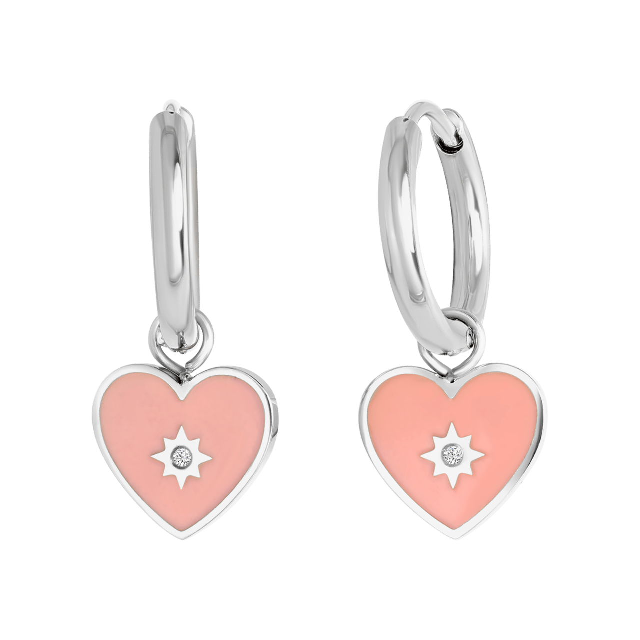 Stalen orbellen met hanger hart