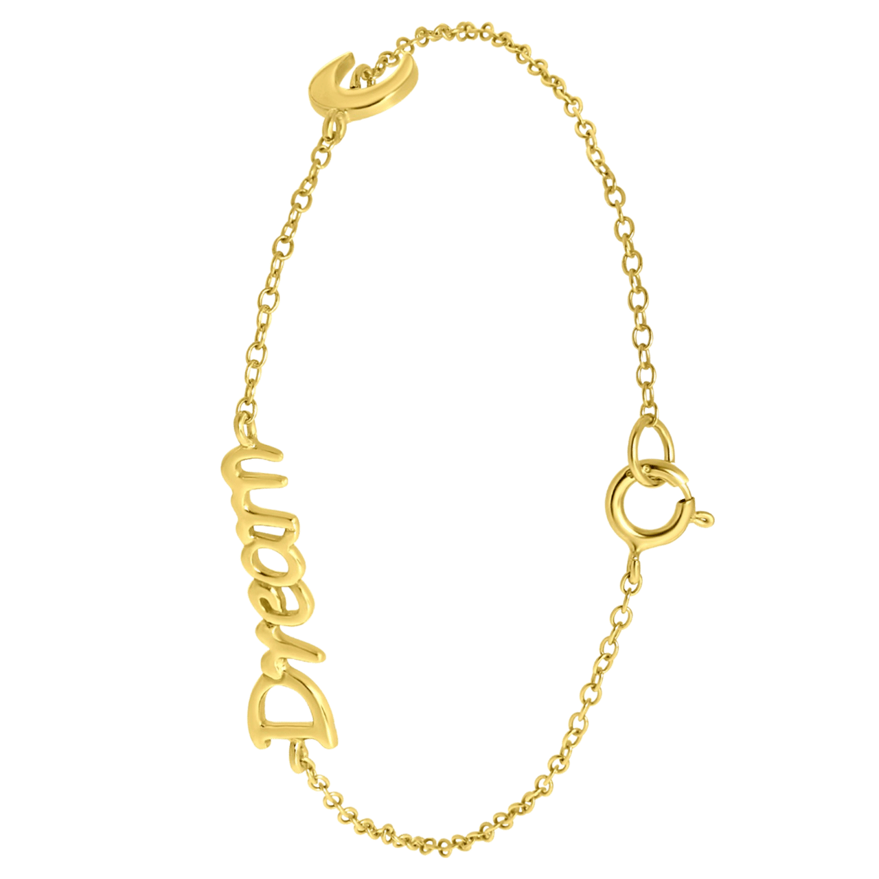 Zilveren goldplated armband moon-dream