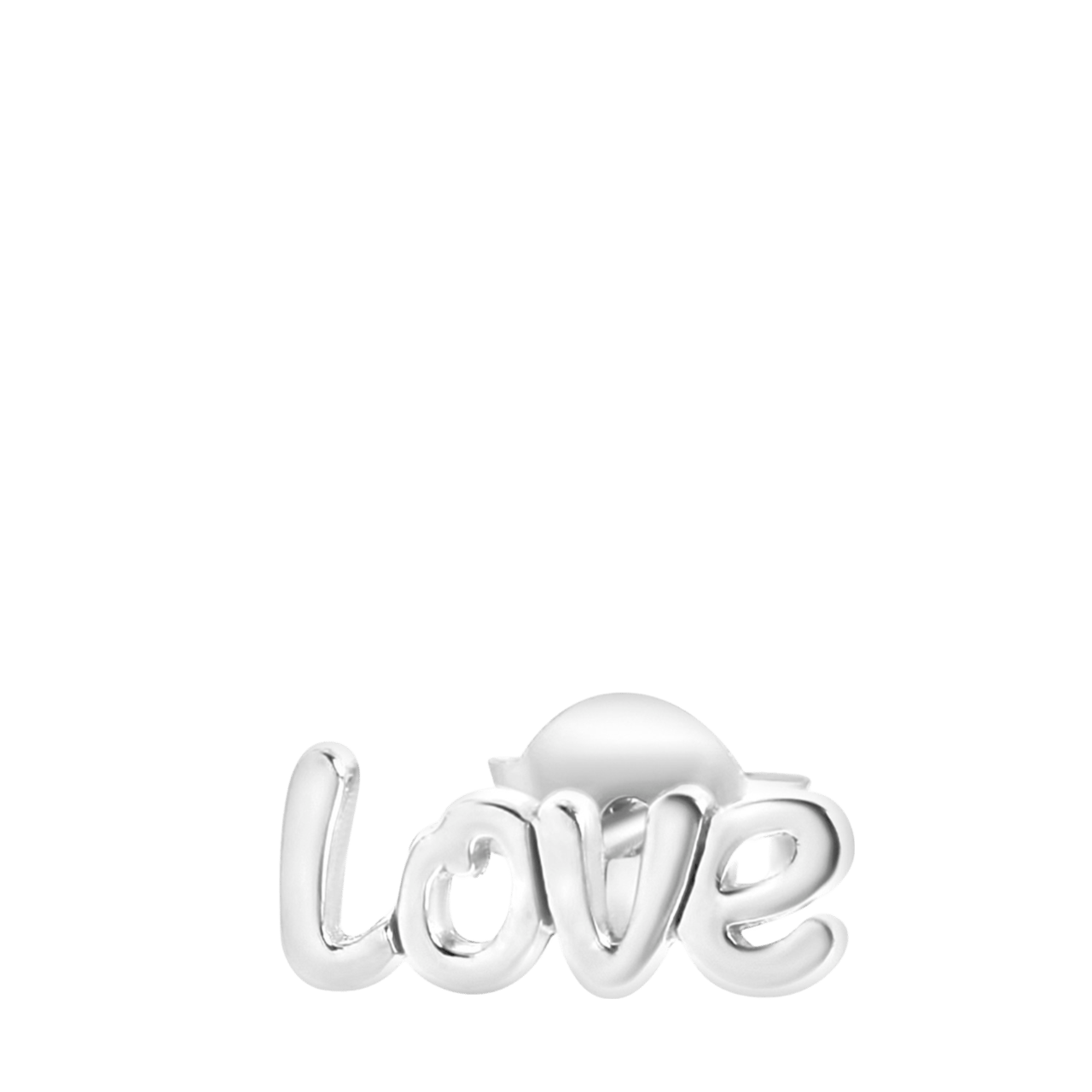Zilveren oorknop love