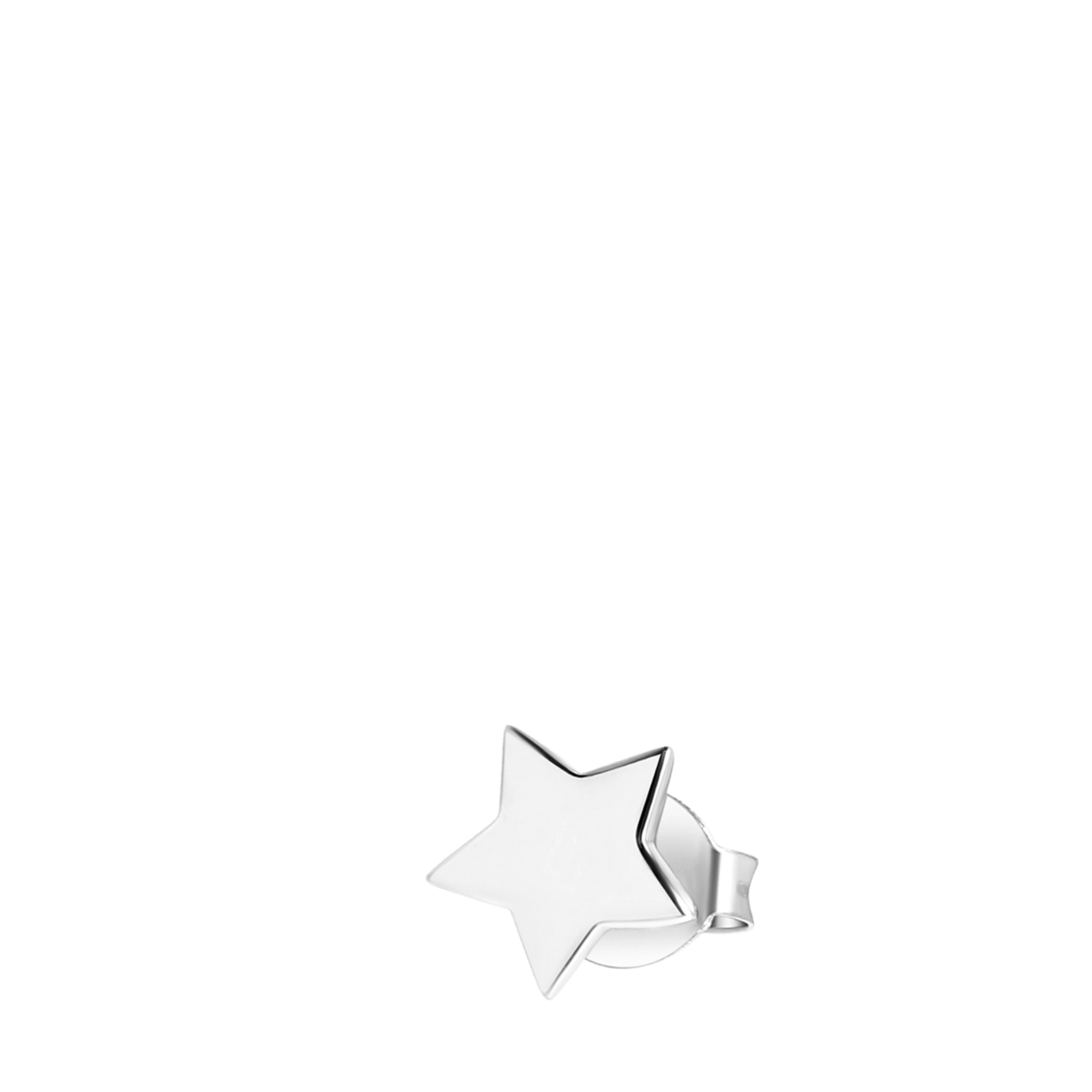 Zilveren oorknop star